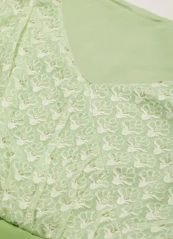 Green Georgette Embroidered Layered Dress Party Wear -Mahra Clothing Shop Green Georgette Embroidered Layered Dress DRBS02207311 rrc1