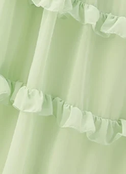 Green Georgette Embroidered Ruffle Maxi Dress Festive Wear -Mahra Clothing Shop Green Georgette Embroidered Ruffle Maxi Dress DRBS02305167 rrc3