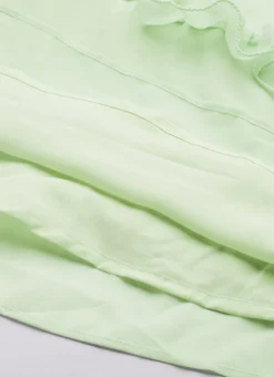 Green Georgette Embroidered Ruffle Maxi Dress Festive Wear -Mahra Clothing Shop Green Georgette Embroidered Ruffle Maxi Dress DRBS02305167 rrc4