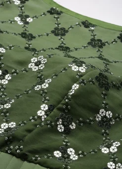 Green Georgette Sequins Embroidery Gown Festive Wear -Mahra Clothing Shop Green Georgette Sequins Embroidery Gown IWBS02301765 rrc1