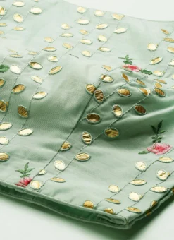 Green Layered Handkerchief Lehenga Choli Set Wedding Wear -Mahra Clothing Shop Green Layered Handkerchief Lehenga Choli Set GHBS02110020 rrc1