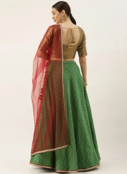 Green N Brown Sequins Lehenga Set Festive Wear -Mahra Clothing Shop Green N Brown Sequins Lehenga Set GHBS02104292 b