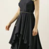 Teen Girls Green N Dark Grey Layered Floor Length Gown Party Wear
