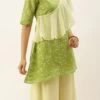 Green N Off White Printed Kurta Set Festive Wear