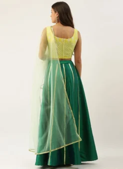 Teen Girls Green N Yellow Embroidered Kali Lehenga Festive Wear 7 Teen Girls Green N Yellow Embroidered Kali Lehenga Festive Wear -Mahra Clothing Shop Green N Yellow Embroidered Kali Lehenga GHBS02112184 b
