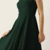 Teen Girls Green Organza Cape Style Gown Party Wear