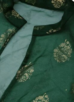 Green Organza Foil Printed Jacket Style Dress Festive Wear 12 Green Organza Foil Printed Jacket Style Dress Festive Wear -Mahra Clothing Shop Green Organza Foil Printed Jacket Style Dress DRBS02209702 rrc1