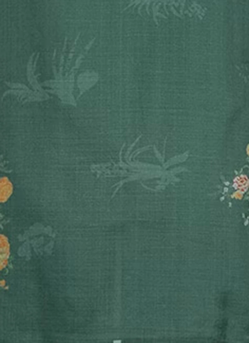 Green Organza Printed Kurta Work Wear 8 Green Organza Printed Kurta Work Wear - Image 8