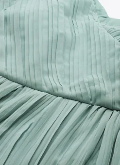 Green Pleated Georgette Gown N Embroidered Jacket Party Wear -Mahra Clothing Shop Green Pleated Georgette Gown N Embroidered Jacket IWBS02304092 rrc1