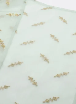 Green Pleated Georgette Gown N Embroidered Jacket Party Wear -Mahra Clothing Shop Green Pleated Georgette Gown N Embroidered Jacket IWBS02304092 rrc4