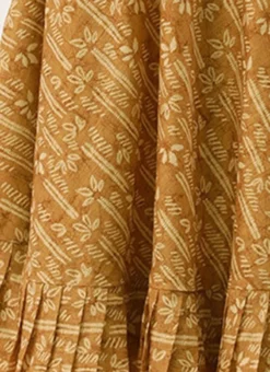 Green Printed Art Silk Cotton Maxi Dress After Six Wear -Mahra Clothing Shop Green Printed Art Silk Cotton Maxi Dress DRBS02209822 rrc4 1