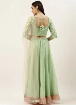 Green Silk Blouse N Mint Green Embroidered Lehenga Festive Wear 7 Green Silk Blouse N Mint Green Embroidered Lehenga Festive Wear -Mahra Clothing Shop Green Silk Blouse N Mint Green Embroidered Lehenga GHBS02105384 b