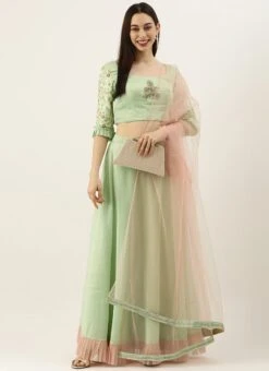Green Silk Blouse N Mint Green Embroidered Lehenga Festive Wear 6 Green Silk Blouse N Mint Green Embroidered Lehenga Festive Wear -Mahra Clothing Shop Green Silk Blouse N Mint Green Embroidered Lehenga GHBS02105384 u