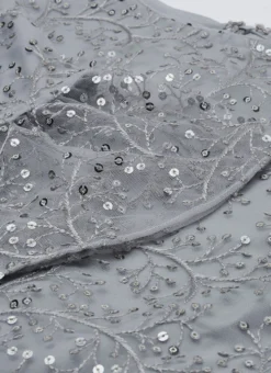 Grey Embroidered Boat Neck Kurti Party Wear 12 Grey Embroidered Boat Neck Kurti Party Wear -Mahra Clothing Shop Grey Embroidered Boat Neck Kurti KRBS02307675 rrc1