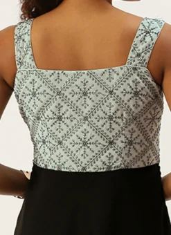 Grey Embroidered N Black Georgette Gown Festive Wear 13 Grey Embroidered N Black Georgette Gown Festive Wear -Mahra Clothing Shop Grey Embroidered N Black Georgette Gown IWBS02209626 rrc2