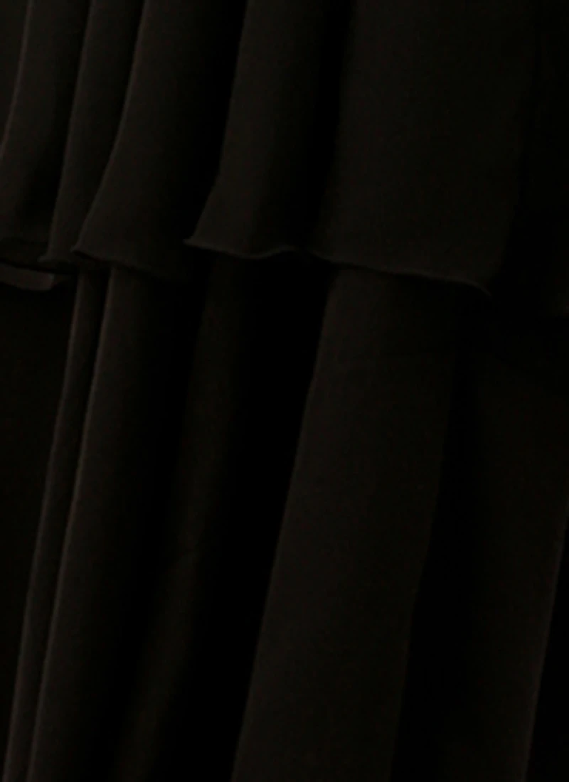 Grey Embroidered N Black Georgette Gown Festive Wear 8 Grey Embroidered N Black Georgette Gown Festive Wear - Image 8