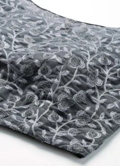Grey Embroidered Net Blouse Party Wear Festive Wear -Mahra Clothing Shop Grey Embroidered Net Blouse BLBS02210833 rrc1