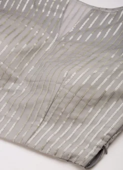 Grey Embroidered Peplum Lehenga Set Wedding Wear -Mahra Clothing Shop Grey Embroidered Peplum Lehenga Set GHBS02206280 rrc1