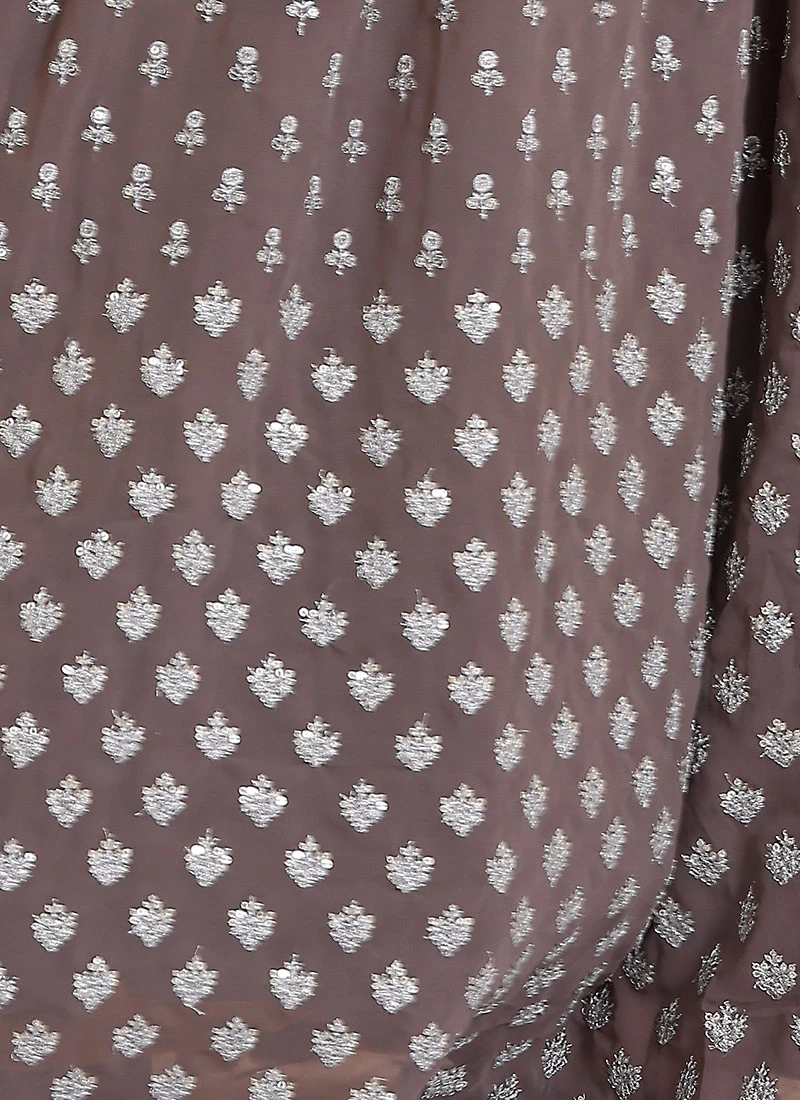 Grey Georgette Embroidered Lehenga Set Festive Wear 8 Grey Georgette Embroidered Lehenga Set Festive Wear - Image 8