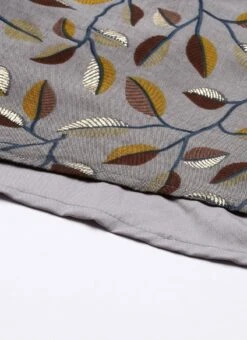 Grey Modal Silk Printed A Line Dress After Six Wear -Mahra Clothing Shop Grey Modal Silk Printed A Line Dress DRBS02105419 rrc4