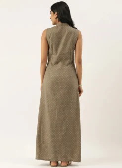 Grey N Black Collar Neck Kurta Sets After Six Wear -Mahra Clothing Shop Grey N Black Collar Neck Kurta Sets KSBS02102832 b