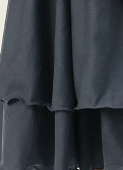 Grey N Black Muslin Calf Length Dress After Six Wear -Mahra Clothing Shop Grey N Black Muslin Calf Length Dress DRBS02106512 rrc4