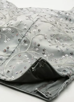 Grey Embroidered Floor Length Lehenga Set Wedding Wear -Mahra Clothing Shop Grey N Green Embroidered Floor Length Lehenga Set GHBS02108631 rrc1