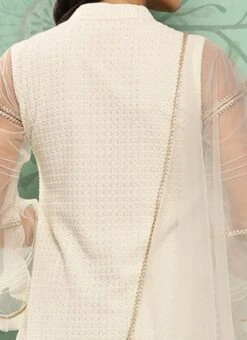 Dupatta From Grey N White Sequin Embroidered Straight Pant Suit After Six Wear -Mahra Clothing Shop Grey N White Sequin Embroidered Straight Pant Suit SLBS02302146 rrc2