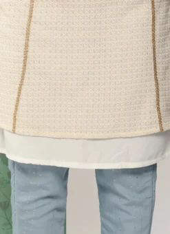 Top From Grey N White Sequin Embroidered Straight Pant Suit After Six Wear -Mahra Clothing Shop Grey N White Sequin Embroidered Straight Pant Suit SLBS02302146 rrc4 2