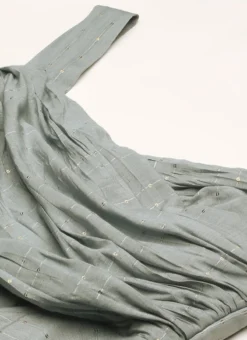 Grey Nylon Sequins Embroidered Jumpsuit After Six Wear Festive Wear -Mahra Clothing Shop Grey Nylon Sequins Embroidered Jumpsuit DRBS02212507 rrc1