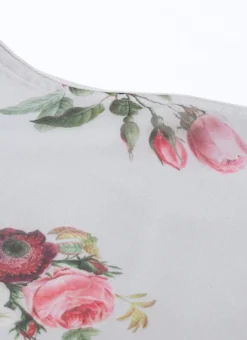 Grey Printed Organza Calf Length Top Festive Wear 12 Grey Printed Organza Calf Length Top Festive Wear -Mahra Clothing Shop Grey Printed Organza Calf Length Top KRBS02307704 rrc1