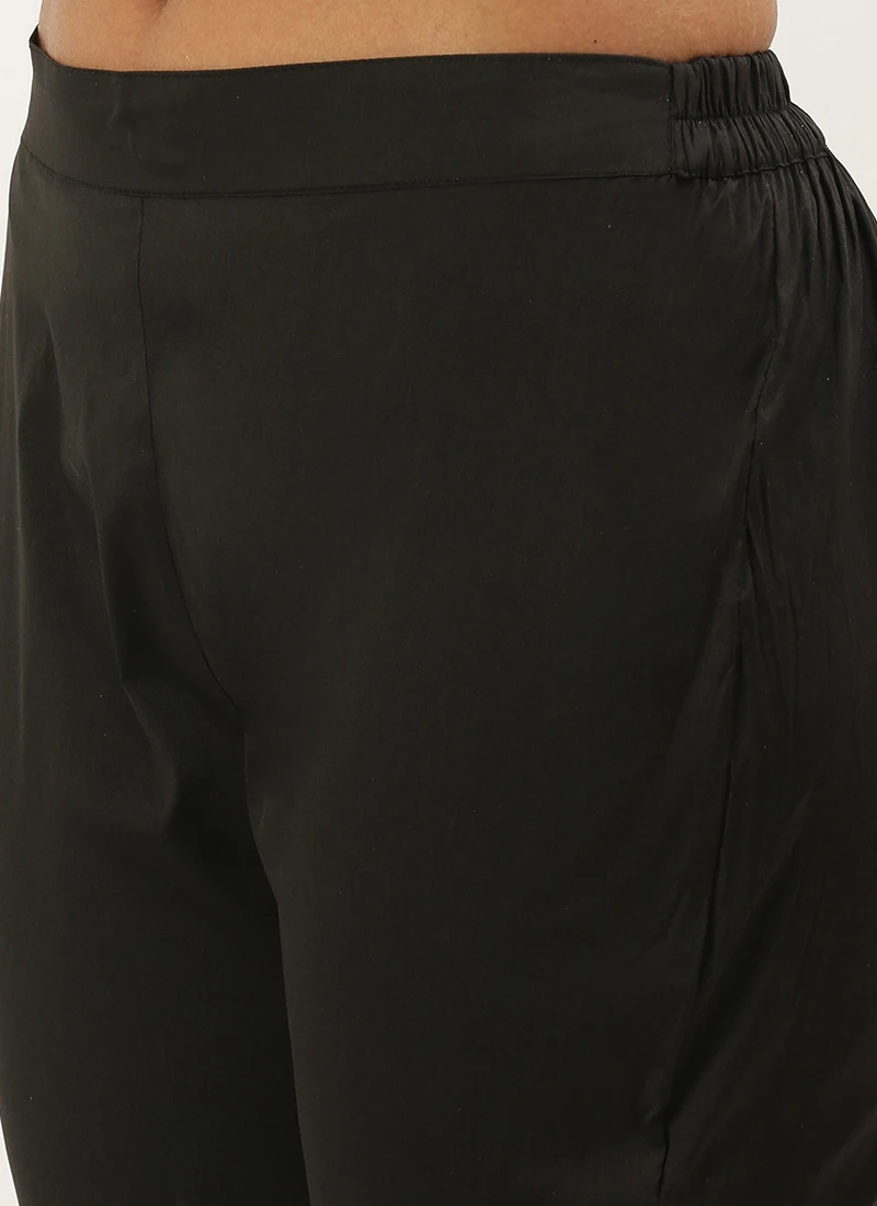 Grey Rayon Kurta Narrow Straight Pant Set Work Wear 6 Grey Rayon Kurta Narrow Straight Pant Set Work Wear - Image 6