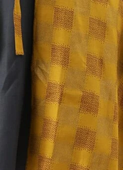 Grey Rayon N Mustard Printed Boat Neck Dress Party Wear -Mahra Clothing Shop Grey Rayon N Mustard Printed Boat Neck Dress DRBS02105392 rrc4