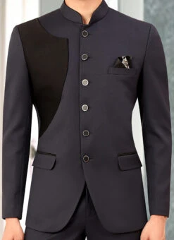 Grey Terry Rayon Bandhgala Jacket