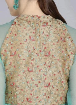 Halter Neck Style Embroidered Gown Party Wear -Mahra Clothing Shop Halter Neck Style Embroidered Gown IWBS01909761 rrc2