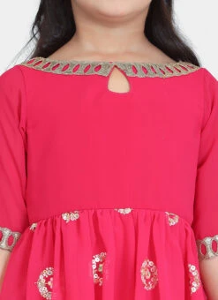Top From Kids Girls Dark Pink Georgette Embroidered Gharara Suit Set After Six Wear -Mahra Clothing Shop Kids Girls Dark Pink Georgette Embroidered Gharara Suit Set KDGSLBS02212480 rrc1
