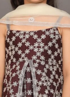 Bottom From Kids Girls Dark Wine Muslin Sequins N Off White Sharara Set After Six Wear 10 Bottom From Kids Girls Dark Wine Muslin Sequins N Off White Sharara Set After Six Wear -Mahra Clothing Shop Kids Girls Green Cotton Sequins N Pink Sharara Set KDGSLBS02212541 rrc1 1