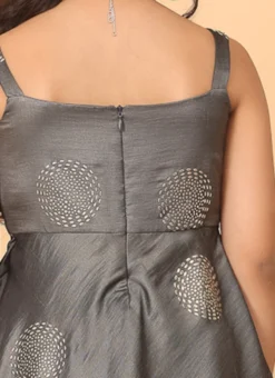 Dupatta From Kids Girls Grey Art Silk Foil Print Gharara Set After Six Wear -Mahra Clothing Shop Kids Girls Grey Art Silk Foil Print Gharara Set KDGSLBS02301113 rrc2 2