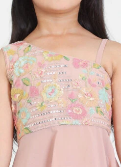 Top From Kids Girls Pink Net Embroidered Palazzo Set After Six Wear -Mahra Clothing Shop Kids Girls Pink Net Embroidered Palazzo Set KDGIWBS02301664 rrc1