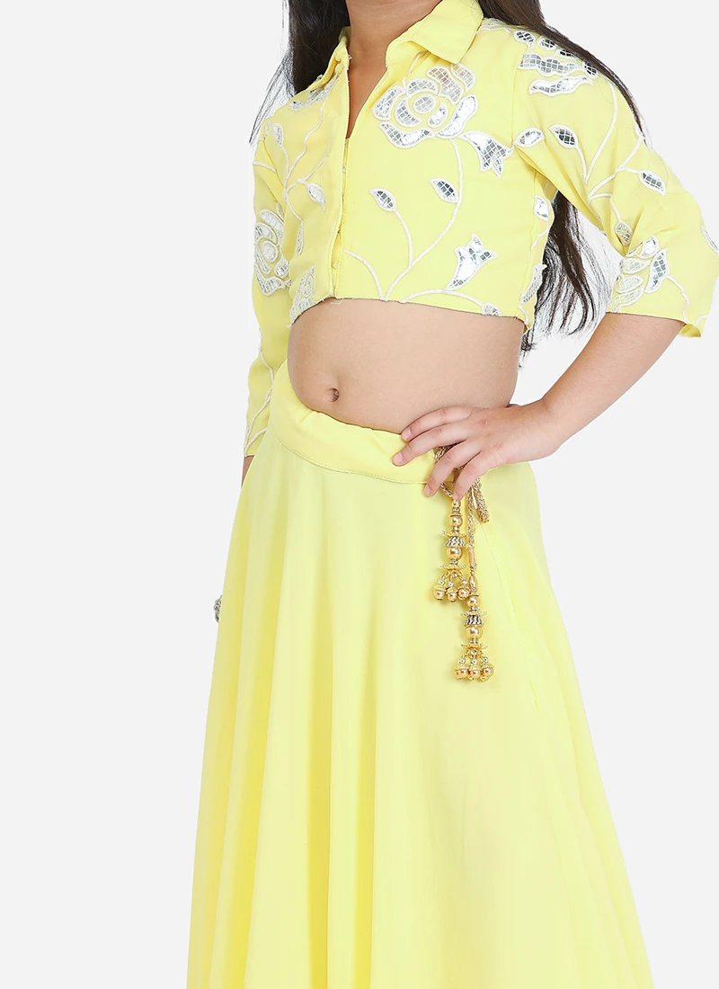 Skirt From Kids Girls Yellow Embroidered Collar Neck Blouse N Skirt After Six Wear 1 Skirt From Kids Girls Yellow Embroidered Collar Neck Blouse N Skirt After Six Wear