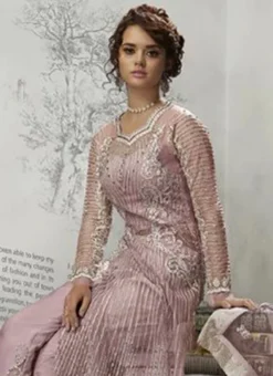 Lavender Net Anarkali Suit Wedding Wear -Mahra Clothing Shop Lavender Net Anarkali Suit SLSCCZ23004 b