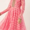 Teen Girls Light Pink Organza Palazzo Suit Festive Wear