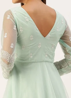 Light Sea Green Net Embroidered Gown Party Wear -Mahra Clothing Shop Light Sea Green Net Embroidered Gown IWBS02301737 rrc2