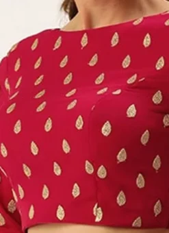Magenta Embroidered Georgette Blouse Festive Wear -Mahra Clothing Shop Magenta Embroidered Georgette Blouse BLBS02305250 rrc1