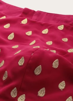 Magenta Embroidered Georgette Blouse Festive Wear -Mahra Clothing Shop Magenta Embroidered Georgette Blouse BLBS02305250 rrc2