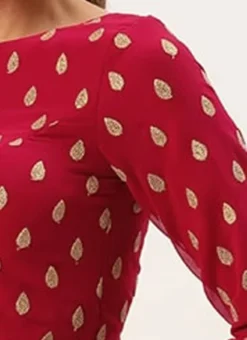 Magenta Embroidered Georgette Blouse Festive Wear -Mahra Clothing Shop Magenta Embroidered Georgette Blouse BLBS02305250 rrc3