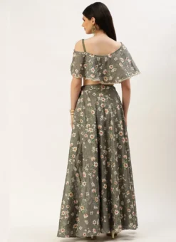 Teen Girls Mahendi Green Digital Printed Co Ords Set Festive Wear -Mahra Clothing Shop Mahendi Green Digital Printed Co Ords Set IWBS02211166 b 1