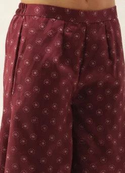 Bottom From Maroon Art Silk Printed Co Ords Set After Six Wear 13 Bottom From Maroon Art Silk Printed Co Ords Set After Six Wear -Mahra Clothing Shop Maroon Art Silk Printed Co Ords Set IWBS02302301 rrc2