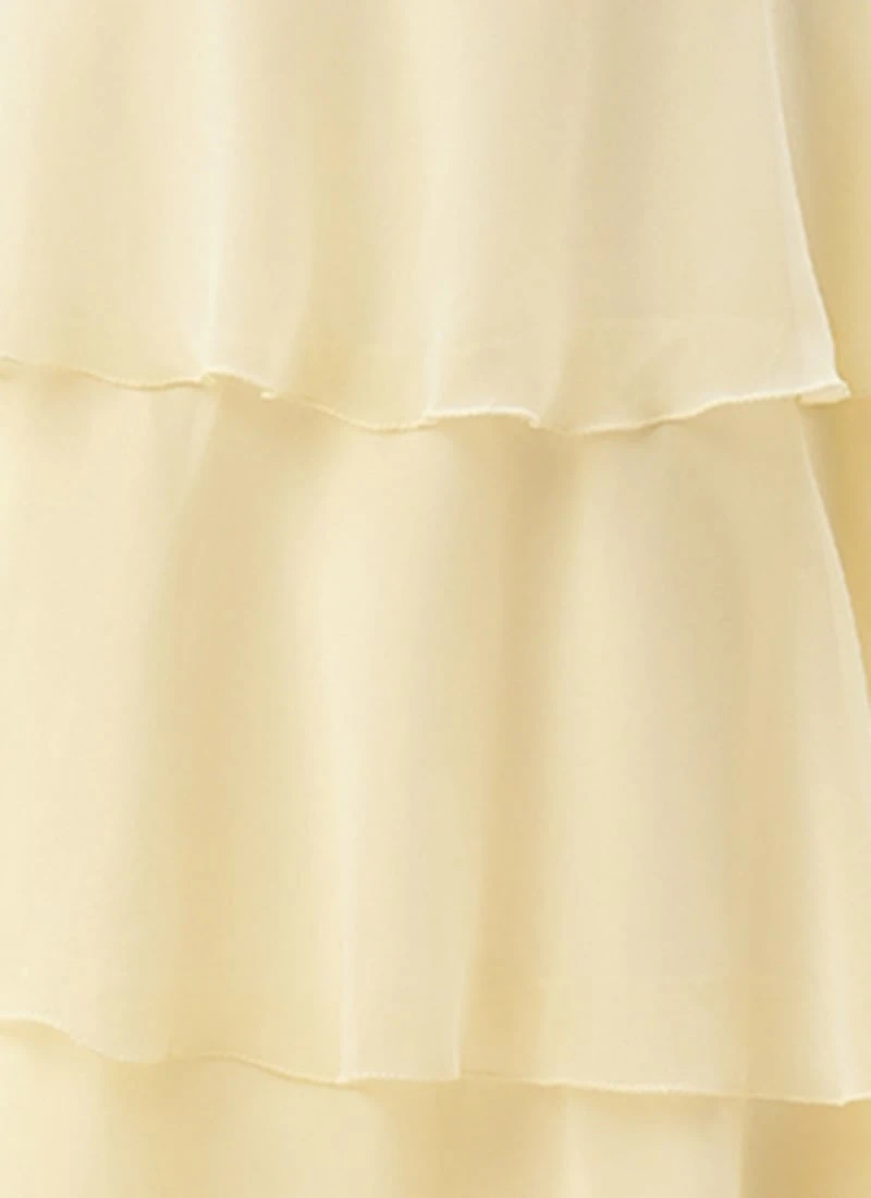 Maroon Art Silk Printed N Off White Layered Dress Festive Wear 7 Maroon Art Silk Printed N Off White Layered Dress Festive Wear - Image 7