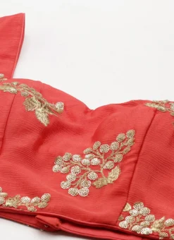 Maroon Chinnon Embroidered Blouse Festive Wear -Mahra Clothing Shop Maroon Chinnon Embroidered Blouse BLBS02301949 rrc1